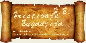 Hristivoje Bugadžija vizit kartica